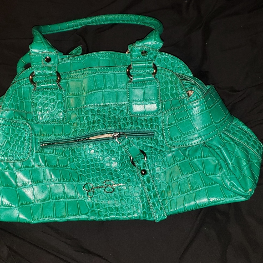 Jessica Simpson teal green handbag